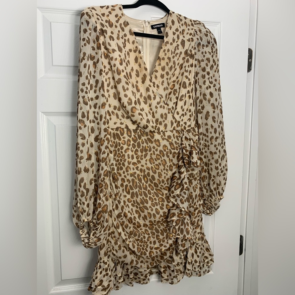 Express cheetah print dress